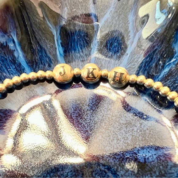 Custom Letter Bracelets with 14k Gold Filled Beads - Set of 3 (2mm, 3mm, 4mm) - Picture 4 of 8